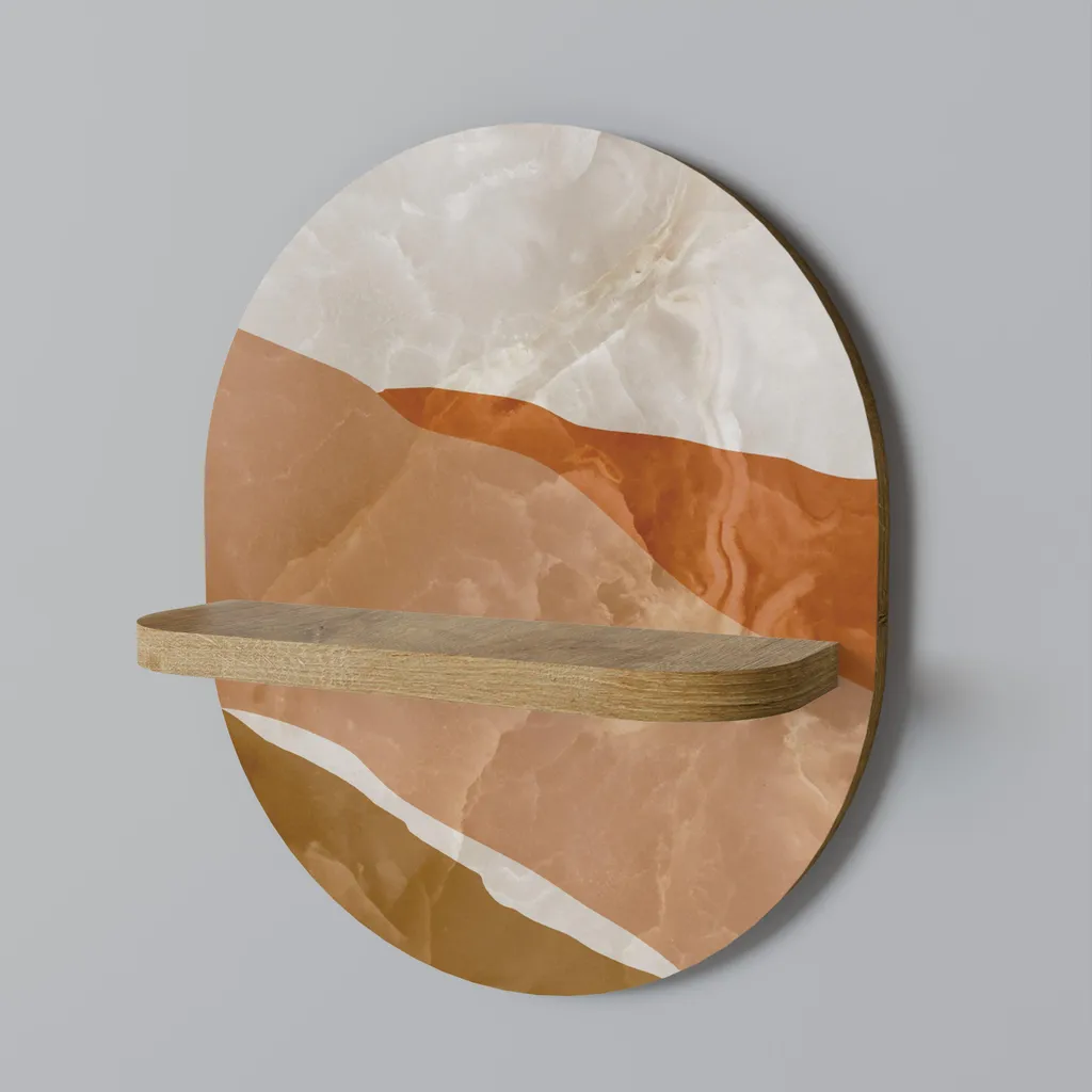 Étagère murale ovale design pour salon et chambre SANDHILLS SPLENDOUR