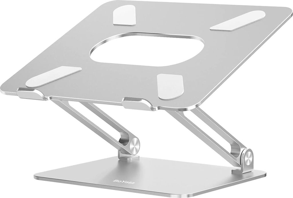 Verstellbare Multi-Winkel Laptopständer mit Wärmeventilation - Laptopverhoger für MacBook Pro/Air Surface Laptop Samsung HP - Silber - 10-17 Zoll