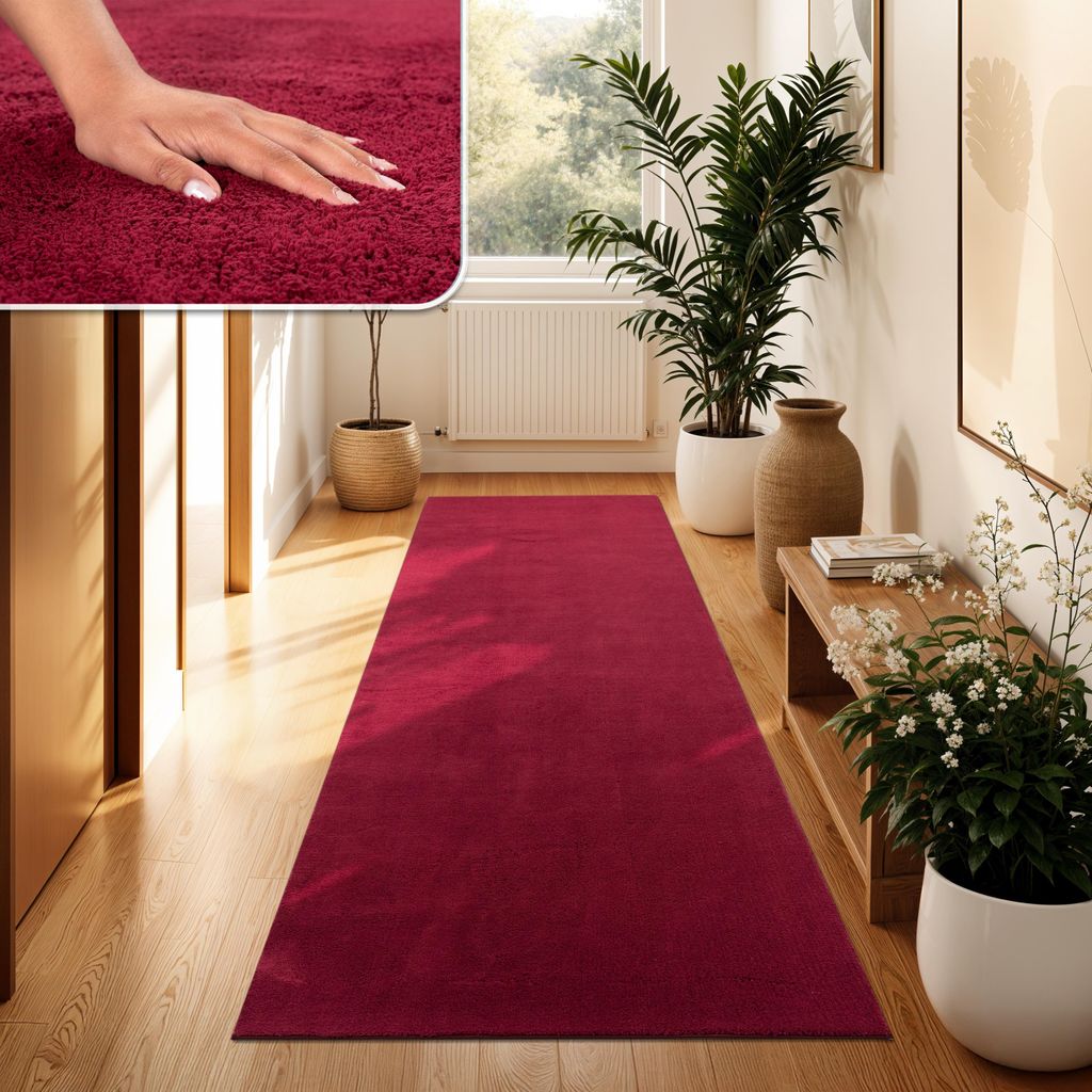 Moderner Wohnzimmer Teppich Kurzflor Waschbar Weich Produktbild 