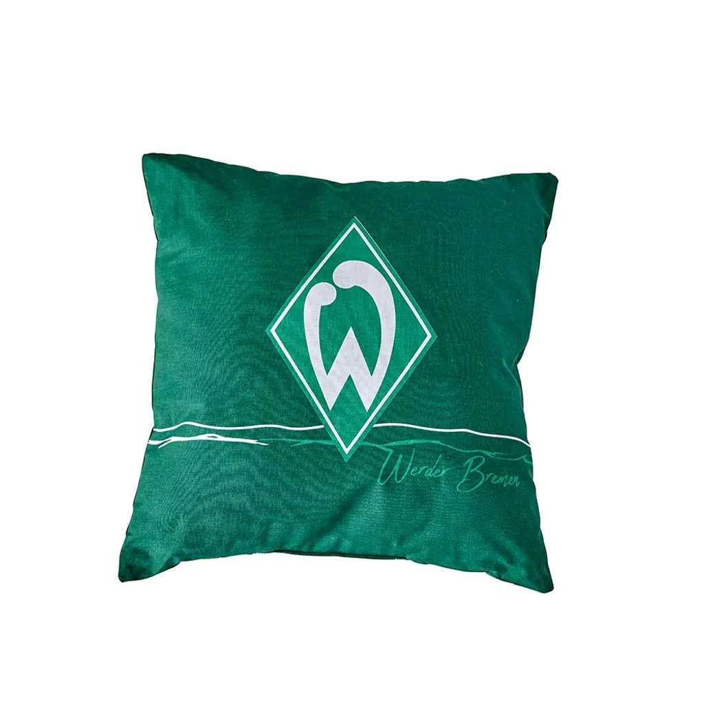 Cuscino SV Werder Bremen Diamante - Gadget Ufficiale Bianco Verde