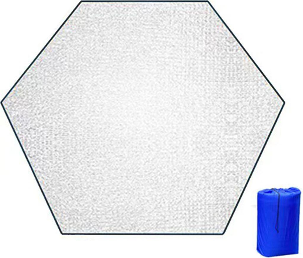 Aluminiumfolien-Schaumstoffmatte, isolierende Campingmatte, reflektiert Wärme, feuchtigkeitsbeständig, wasserdicht, Picknickmatte für den Außen...