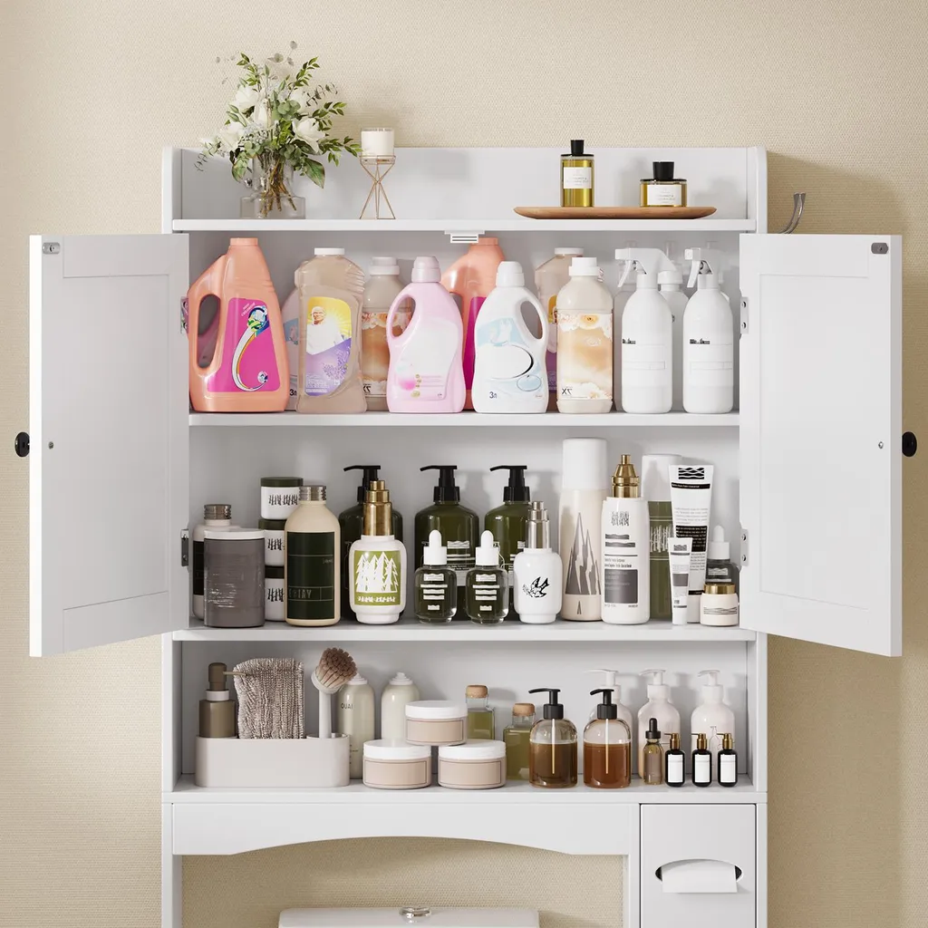 Bealife Armadietto da Bagno, Mobile Sottolavabo per Bagno, con 2 Ante