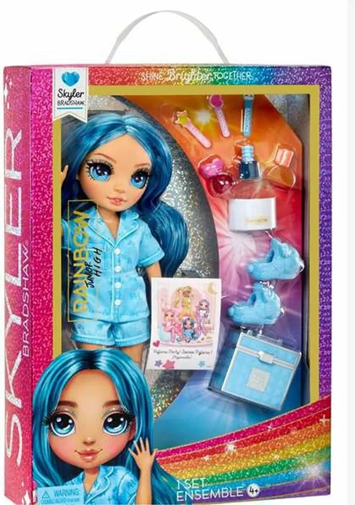 Poupée de mode Rainbow High Skyler Bleu articulée de 28cm pour enfant