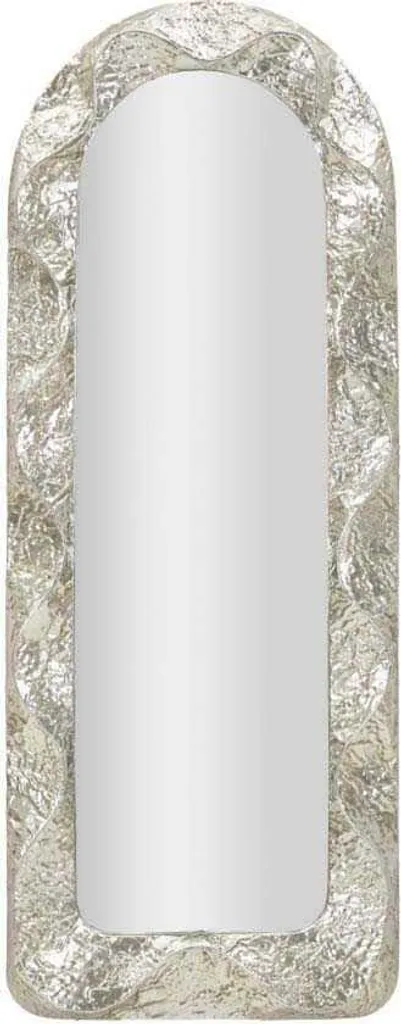 Miroir mural métal argenté 160 cm : solution déco pour murs vides et sombres