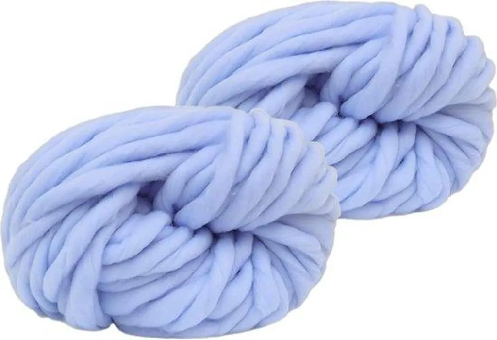 Grosse laine à tricoter 500g - Fil islandais bleu crème pour DIY Hiver