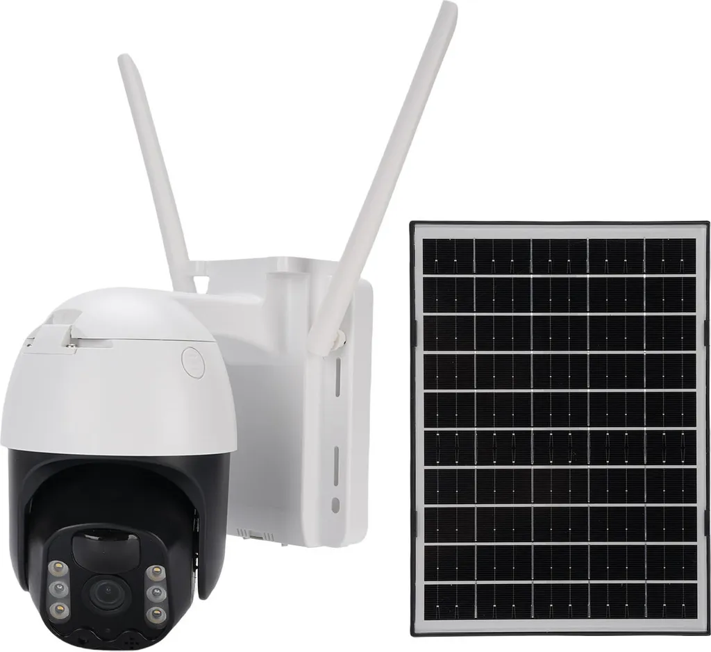 Système de vidéoprotection solaire 4 MP extérieur et WiFi pour maison