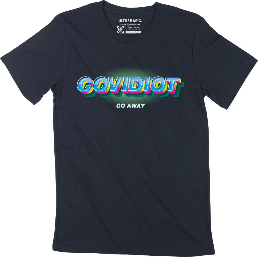 Herren Grafik T-Shirt Covidiot-Coronavirus-Pandemie lustig – Covidiot Coronavirus Pandemic Funny – Öko-Verantwortlich Vintage Jahrgang Kurzarm...