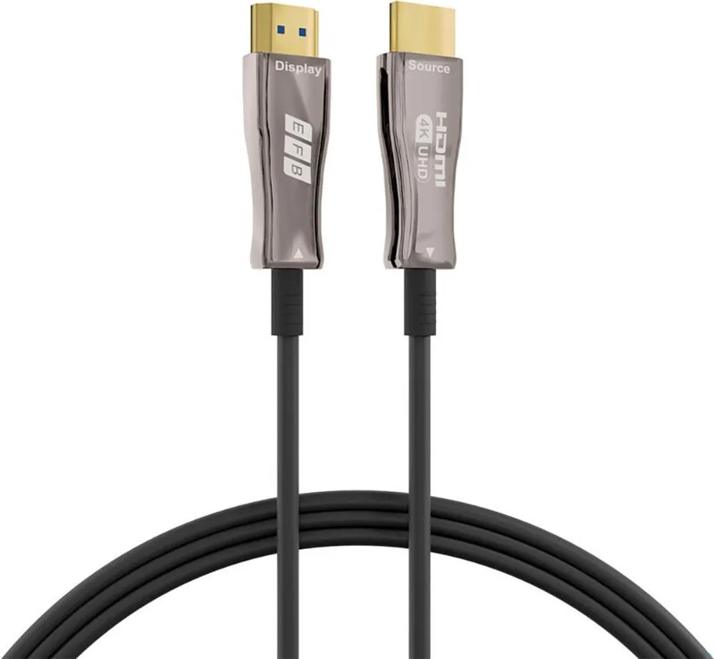 Câble HDMI Fibre Optique AOC 4K60Hz EFB 10m - Transmission Active Noire