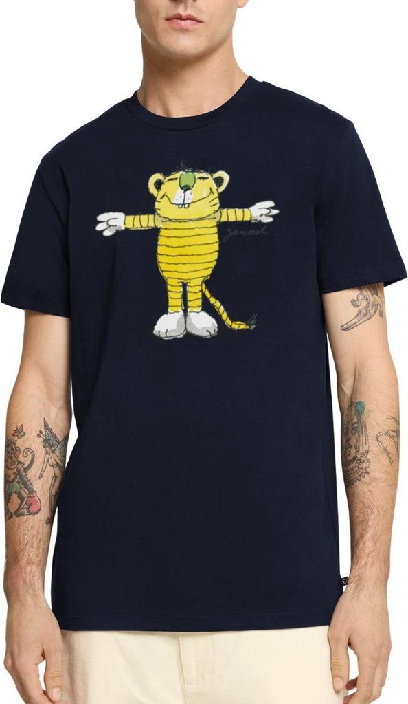 Spreadshirt Janosch Tiger Pose Männer Premium T-Shirt, M, Navy