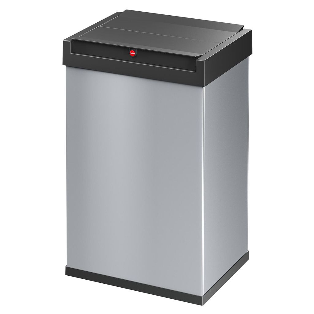 Hailo Big-Box Swing L Mülleimer - 1 x 35 Liter - selbstschließender Schwingdeckel - Stahlblech - Müllbeutel-Klemmrahmen - Mülleimer Küche rech...