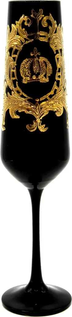 Verre à champagne Pompöös par Harald Glööckler luxe or 24 carats Ø 6 cm