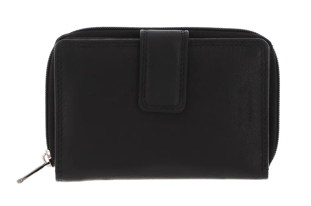 Portafoglio Nero Mano Giulia - Vera Pelle Donna con Zip e 10 Slot - 5
