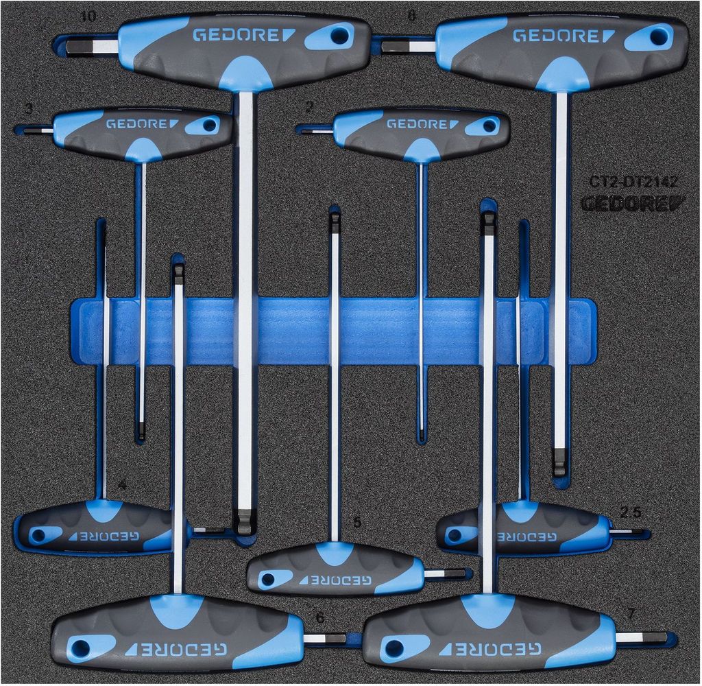 GEDORE 1500 CT2-DT 2142 Winkelschraubendreher-Satz in Check-Tool-Modul, 2309009