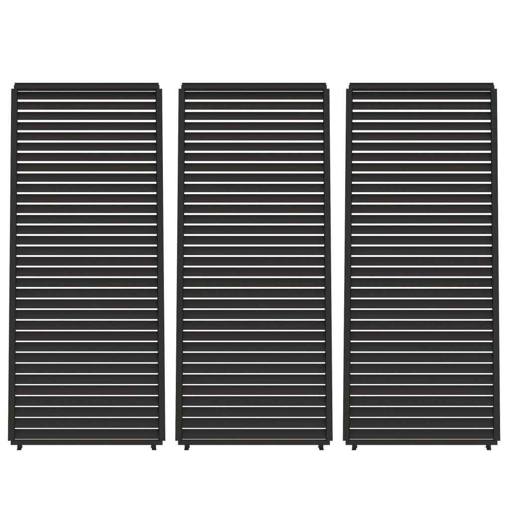 MIRADOR 80/88 Lamellenwand 0,93 m 3er Set Aluminium Produktbild 