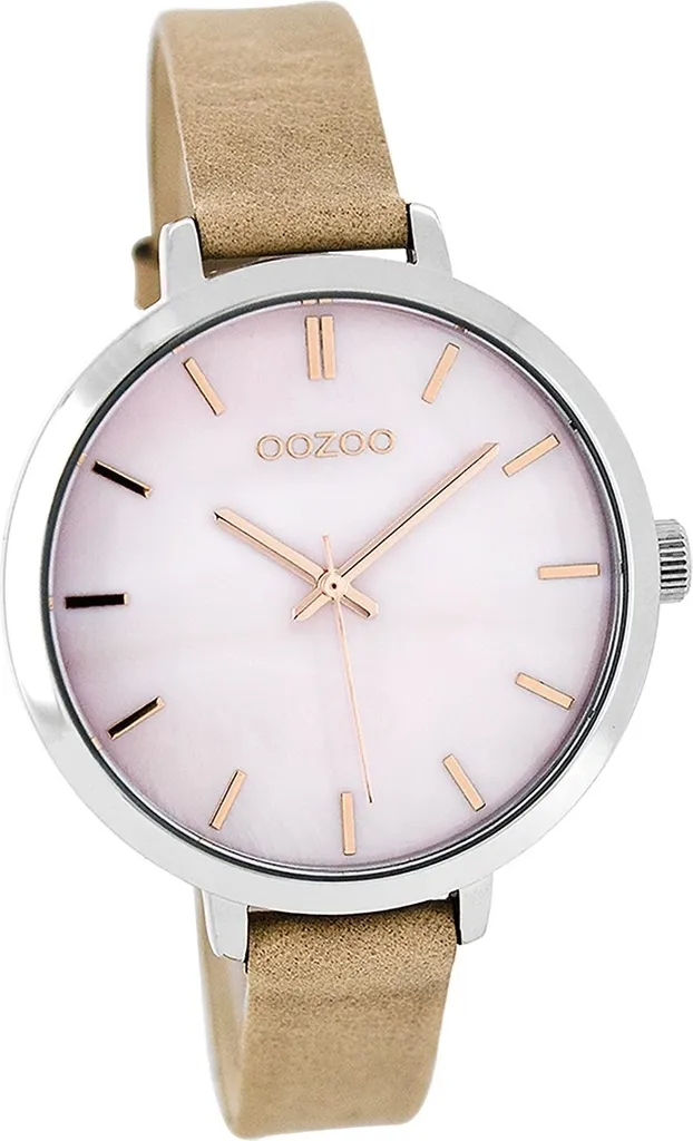 Montre de Jour Oozoo Beige en Cuir Idéale pour le Travail et les Loisirs