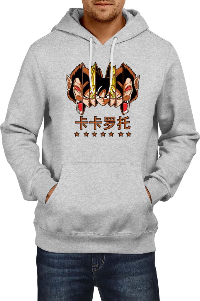 Herren Kapuzenpullover Manga Japan Anime Comics Animation Dbz 021, Man S / Grau