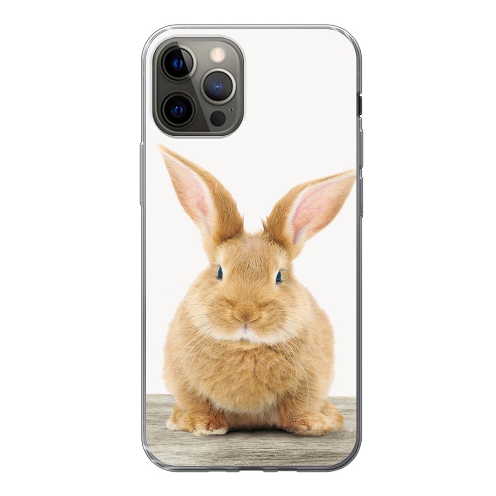MuchoWow Handyhülle Schutzhülle Hülle für iPhone 12 Pro Kaninchen - Babykaninchen - Tiere - Kinder - Mädchen - Jungen Silikon Softcase Handy...