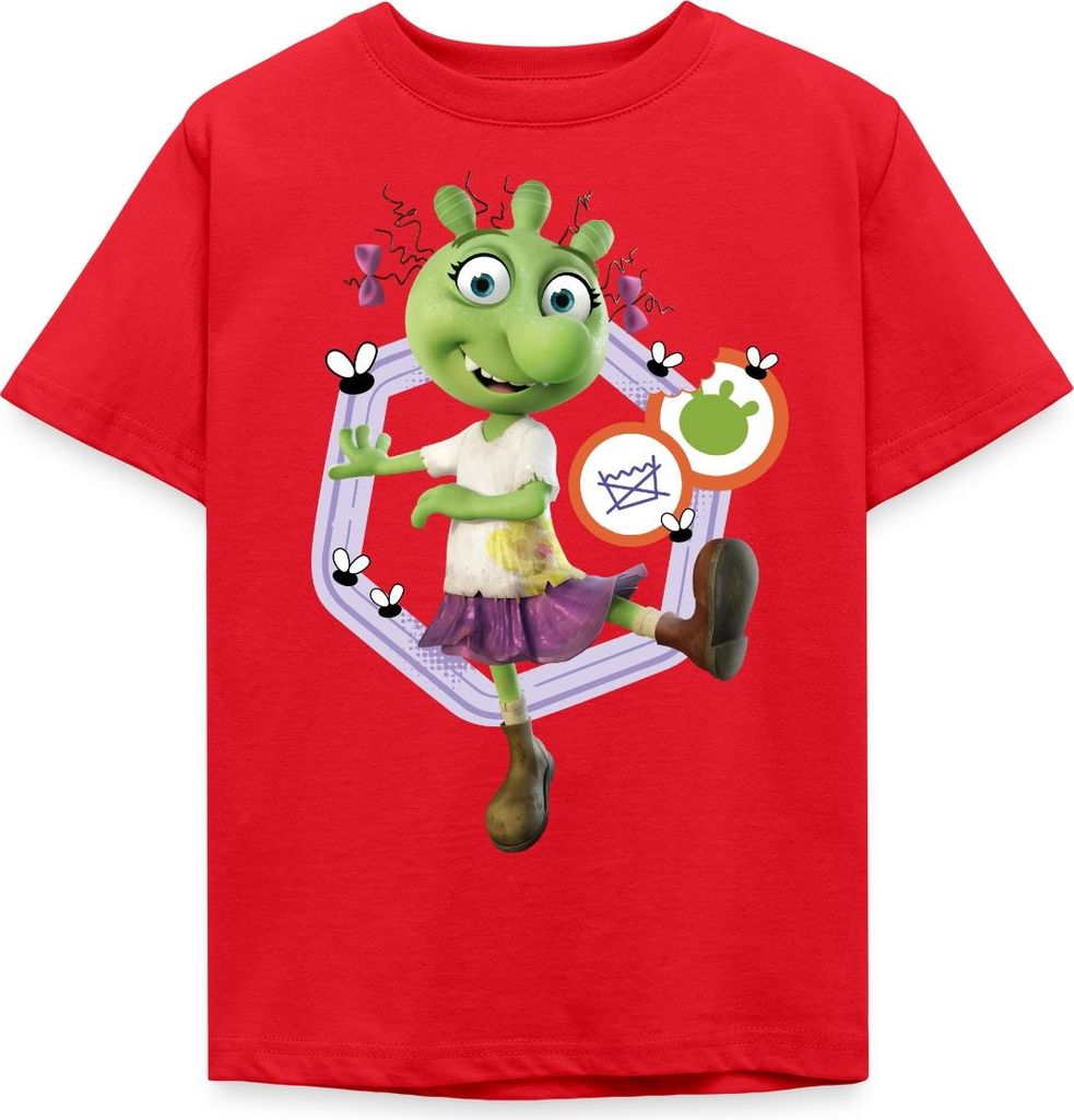 Spreadshirt Die Olchis Film Olchi Mädchen Kinder T-Shirt, 122/128 (7-8 Jahre), Rot