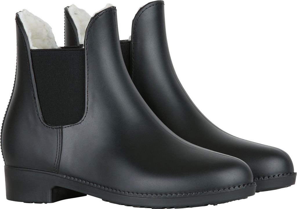 Horze Bonn Kinder Gummi-Winterreitstiefeletten, Schwarz, 32