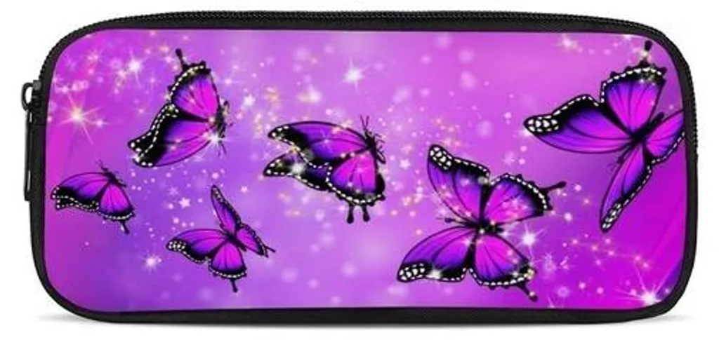 Étui de rangement pour crayons d'école, trousse filles motif poupée