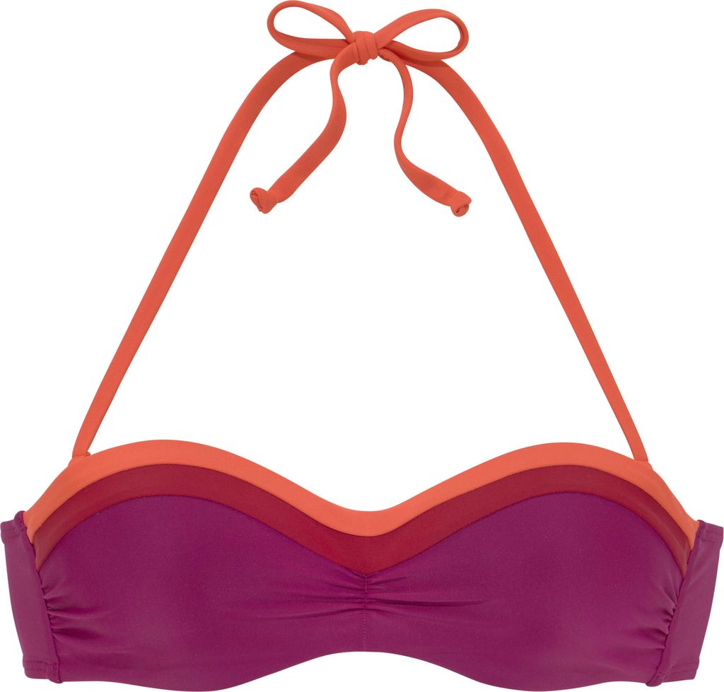 s.Oliver Bügel-Bandeau-Bikini-Top berry-orange Größe 42 Cup D