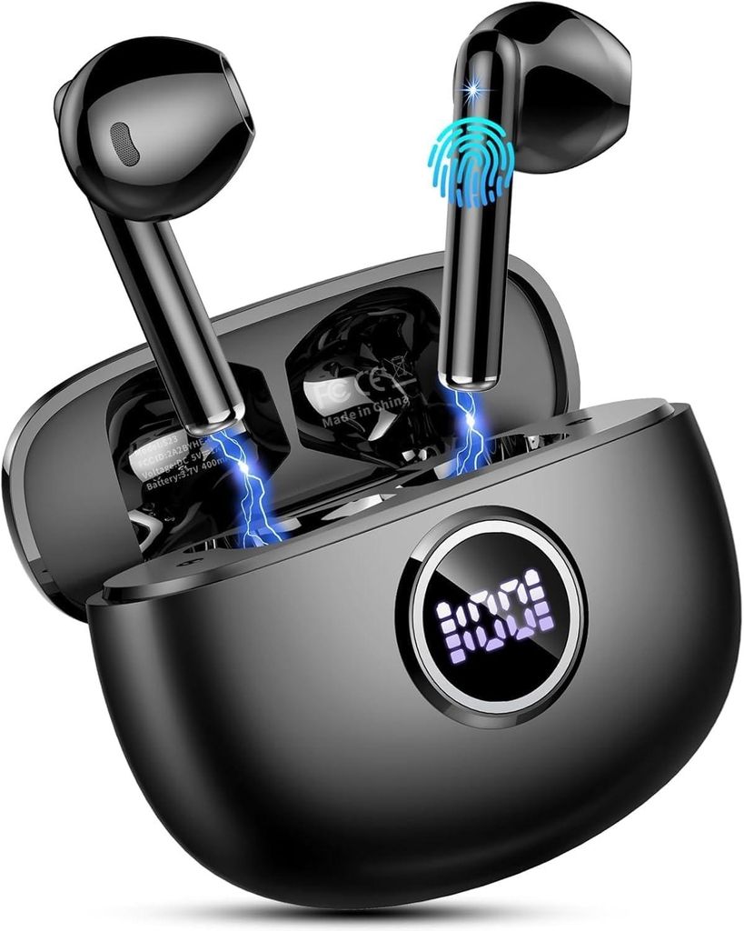 In Ear Kopfhörer Kabellos Bluetooth, 40Std Kabellose Kopfhörer mit 4 ENC Mic, Noise Cancelling Ear Buds, USB-C, IP7 Wasserdicht Sport Ohrhörer
