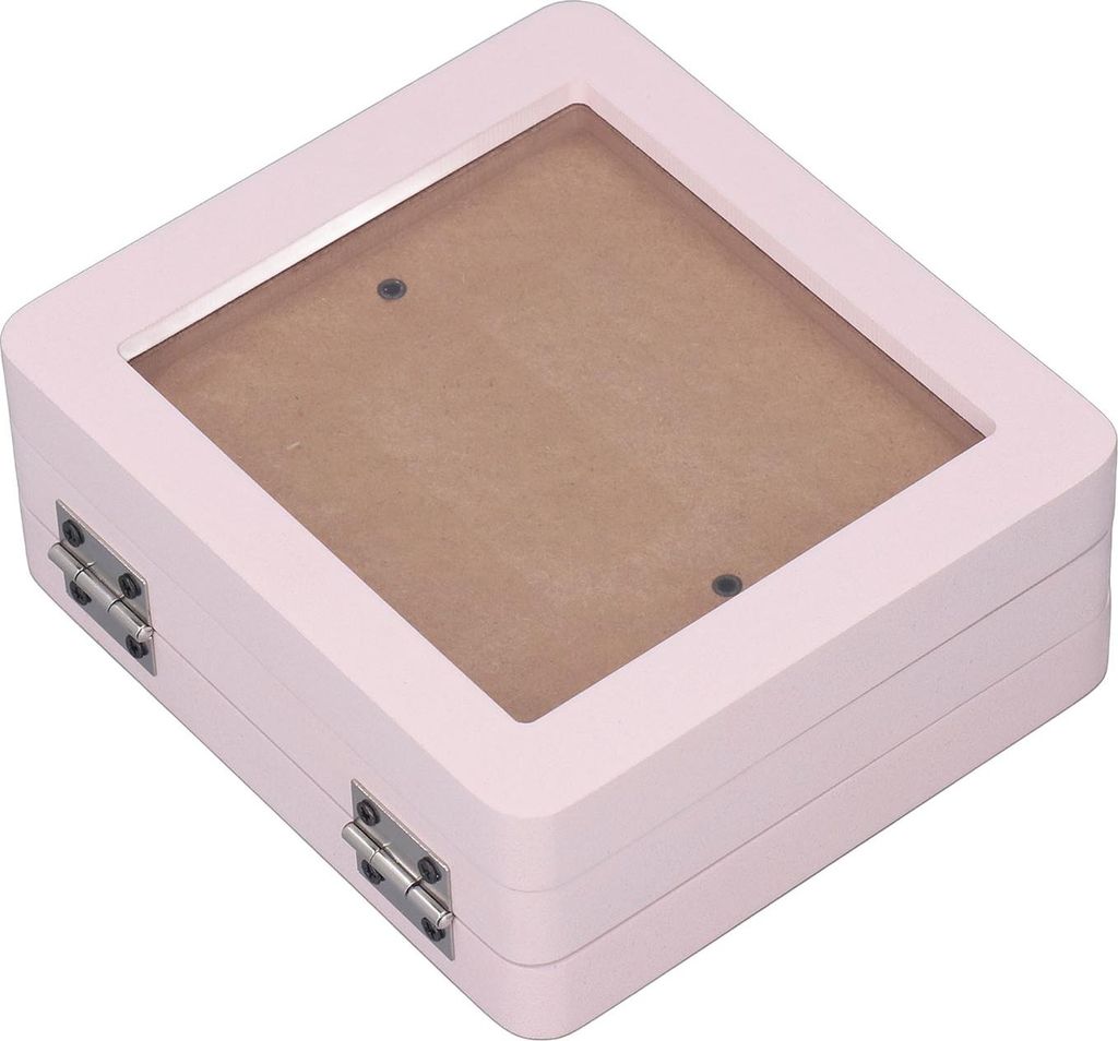 Sonogram Picture Frame 3 Folding Wood Pregnancy Baby First Photo White Inkpad PinkMöbel & Wohnen, Dekoration, Rahmen & Rahmen!