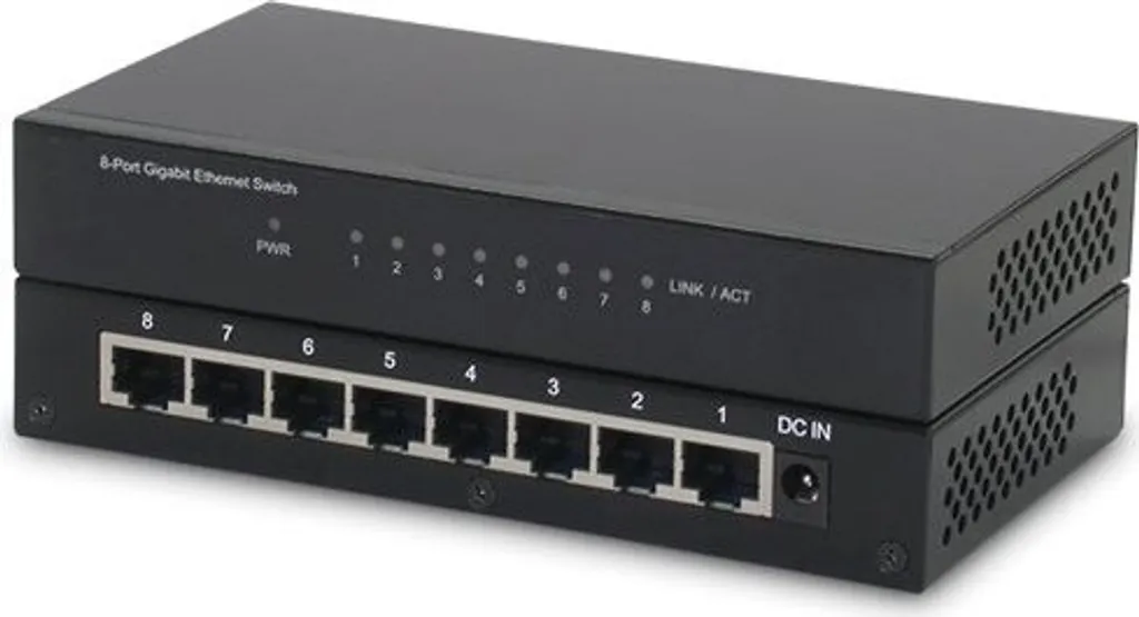 Commutateur réseau Gigabit 8 ports ROLINE Switch Ethernet de bureau
