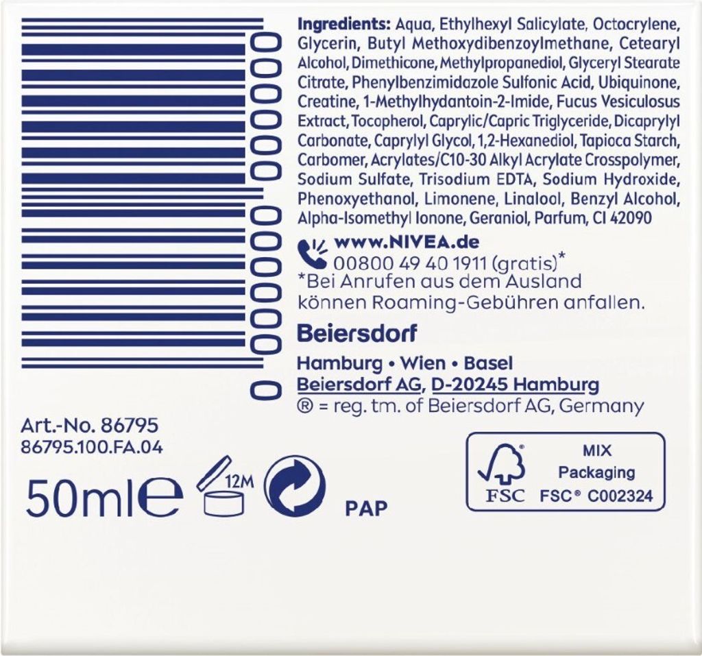 NIVEA Q10 POWER Anti-Wrinkle + Pore Refining Day Cream, Produktbild 