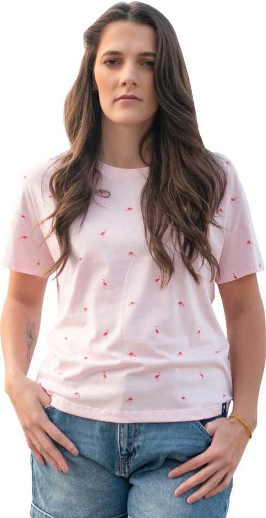 Happy Bay Cocktails & Flamingoes Kurzarm-t-shirt Rosa XL Frau Rosa XL