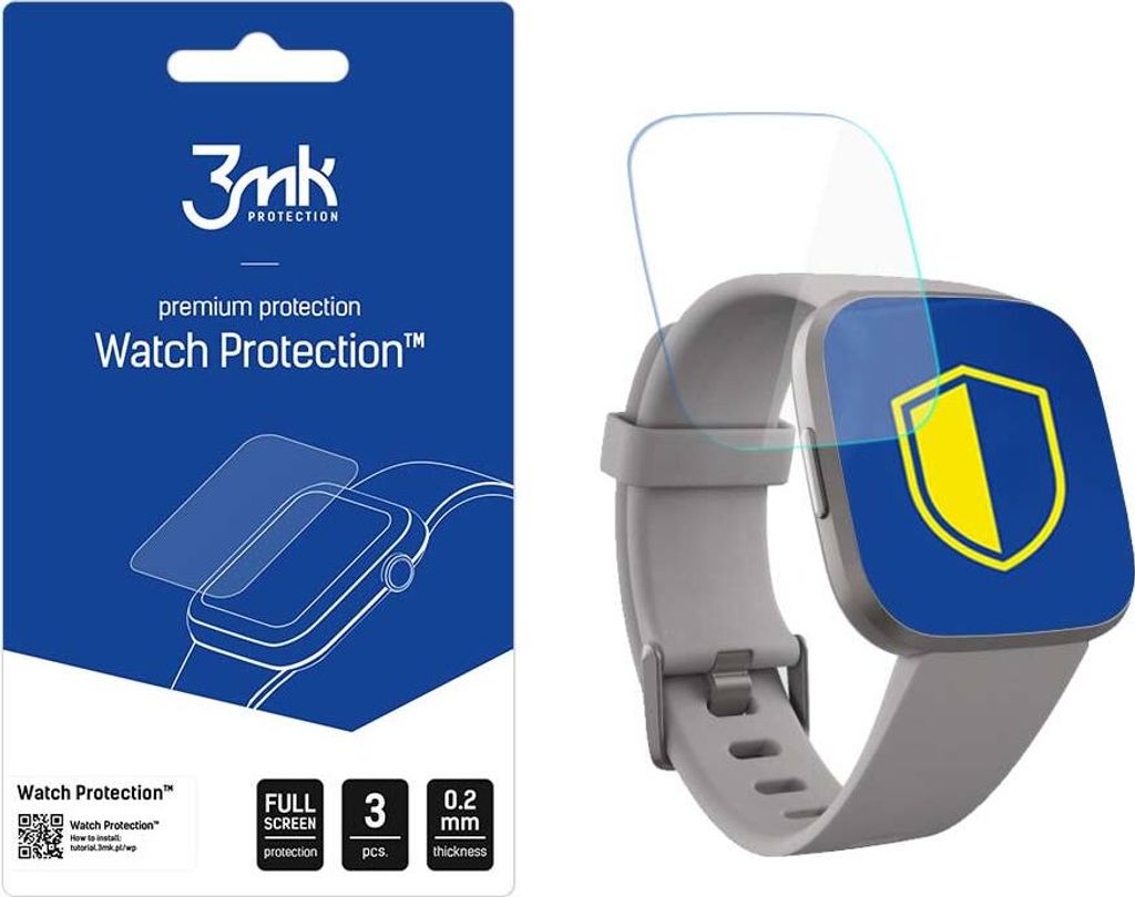3mk Display Schutzfolie Watch Protection für Fitbit Versa 2 0,2mm (3 Stück)