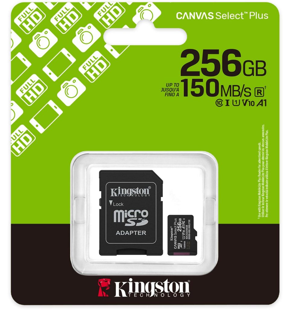 Speicherkarte Kingston Canvas Select Plus, microSDXC 256GB