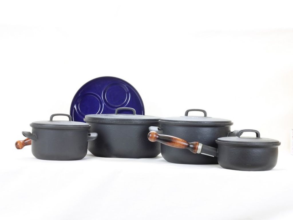 Belis Set aus blauem Emaillegeschirr BSE 5 Stück Produktbild 