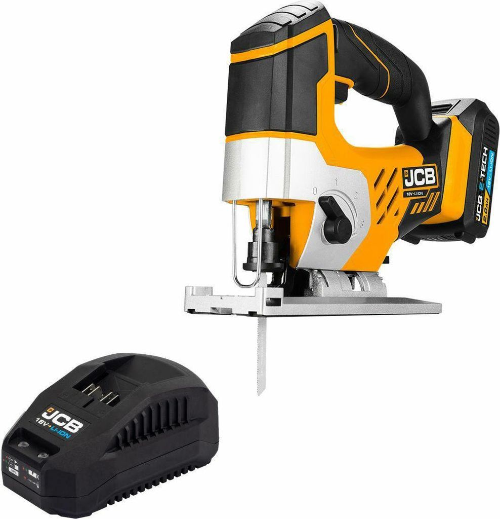 JCB | Akku-Stichsäge, 18V, 2Ah-Akku, Ladegerät, Tasche