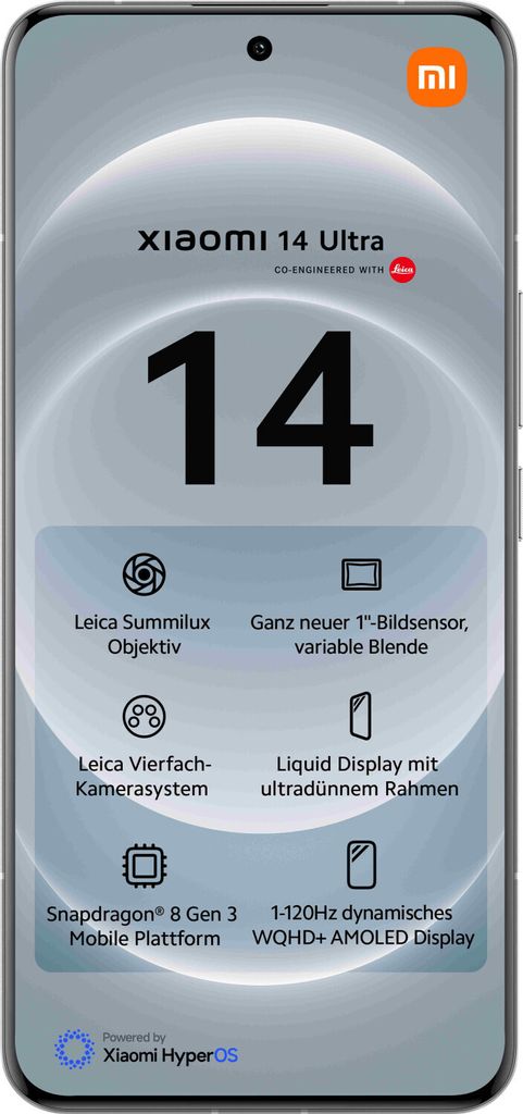 Xiaomi 14 Ultra 17,1 cm (6.73") Dual-SIM 5G USB Typ-C 16 GB Produktbild 3