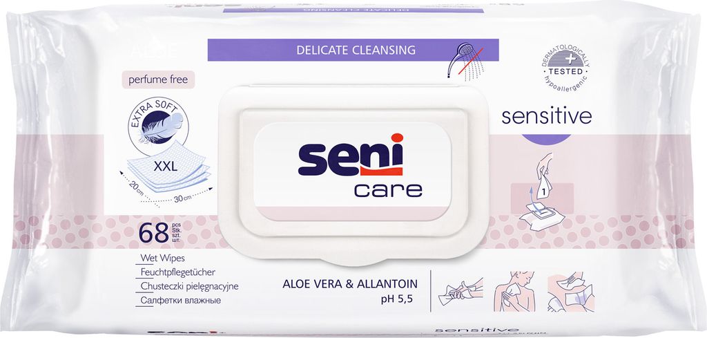 Seni Care Sensitive, Chusteczki pielęgnacyjne Zdjęcie produktu 