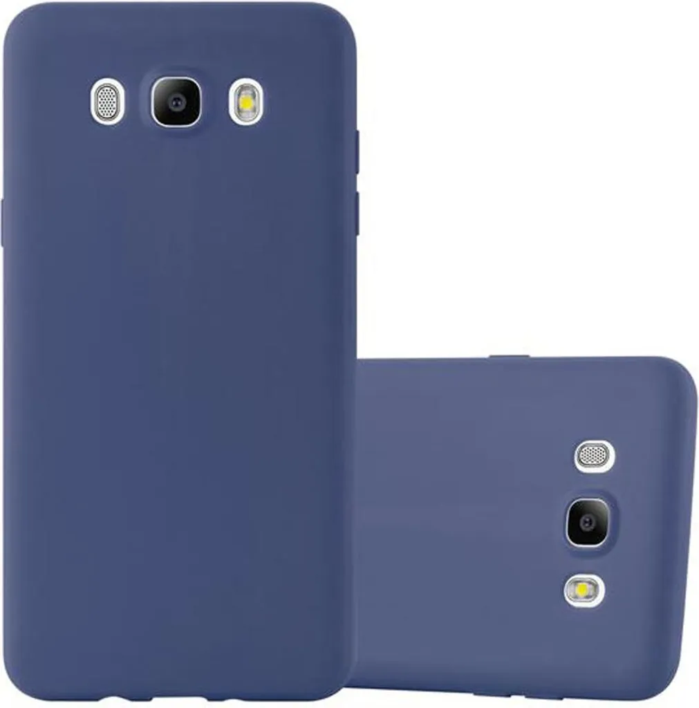 Custodia Protettiva Cadorabo Samsung J7 2016 - TPU Blu Satinato
