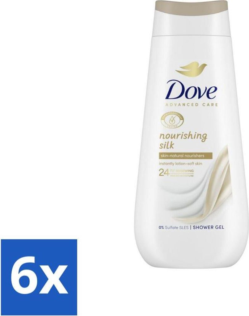 Dove Duschcreme - Pflegende Seide - 225 ml - Vorteilspack - 6 Stücke