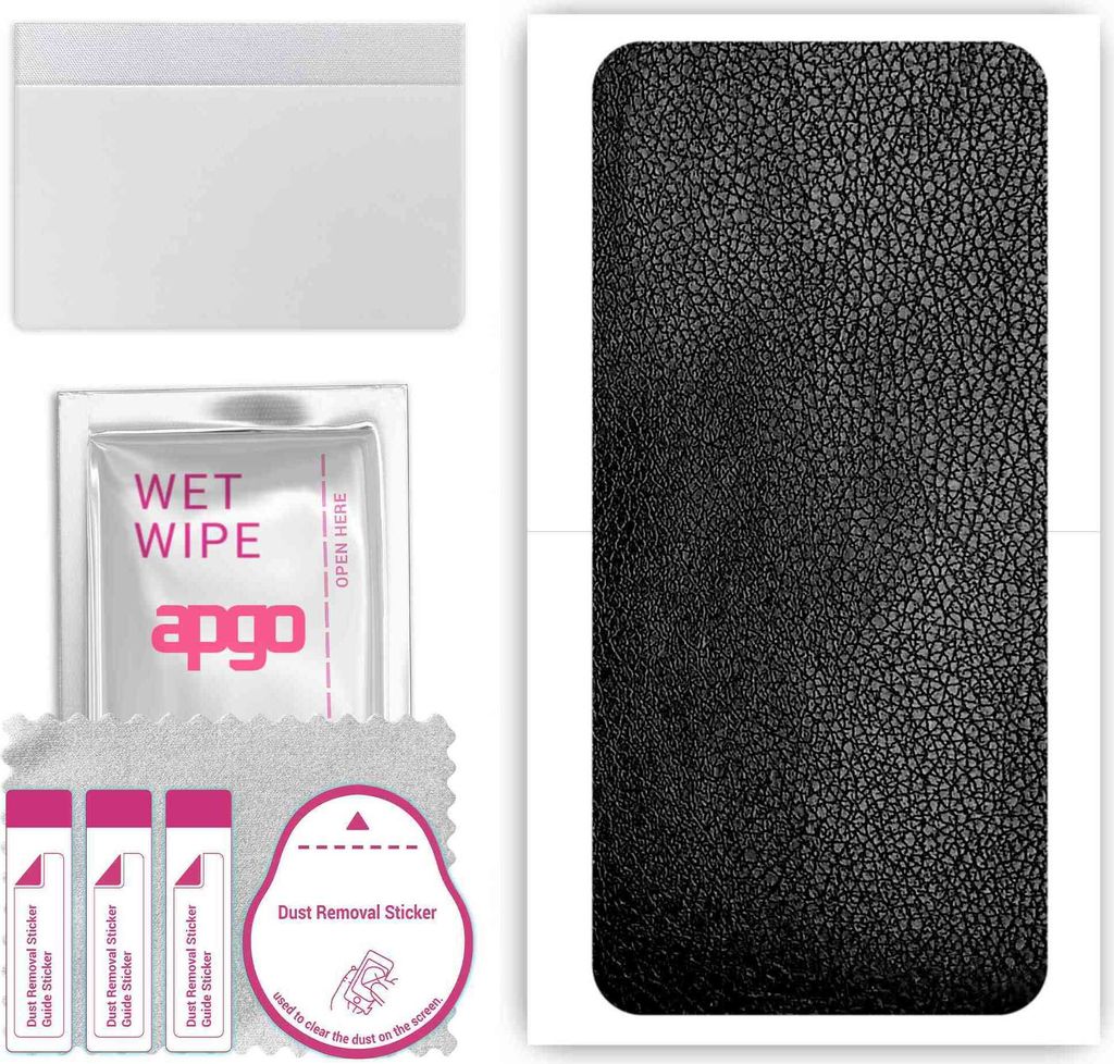 apgo Rückseite Schutzfolie, Skin, kompatibel mit Oppo Find X, Hinten Displayschutzfolie aus Vinylfolie, kratzfest, einfache Montage - Schwarzes Leder