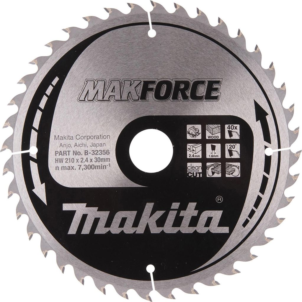 Lama circolare Makita, MFORCE 210 x 30 mm - 40 denti - Immagine del prodotto 