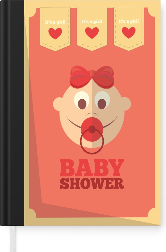 MuchoWow Notizbuch Tagebuch Haushaltsbuch Notebook A5 Babyparty, es ist ein Mädchen' - Sprichwörter - Zitate - Notizblock - Notizheft - Noteboo...