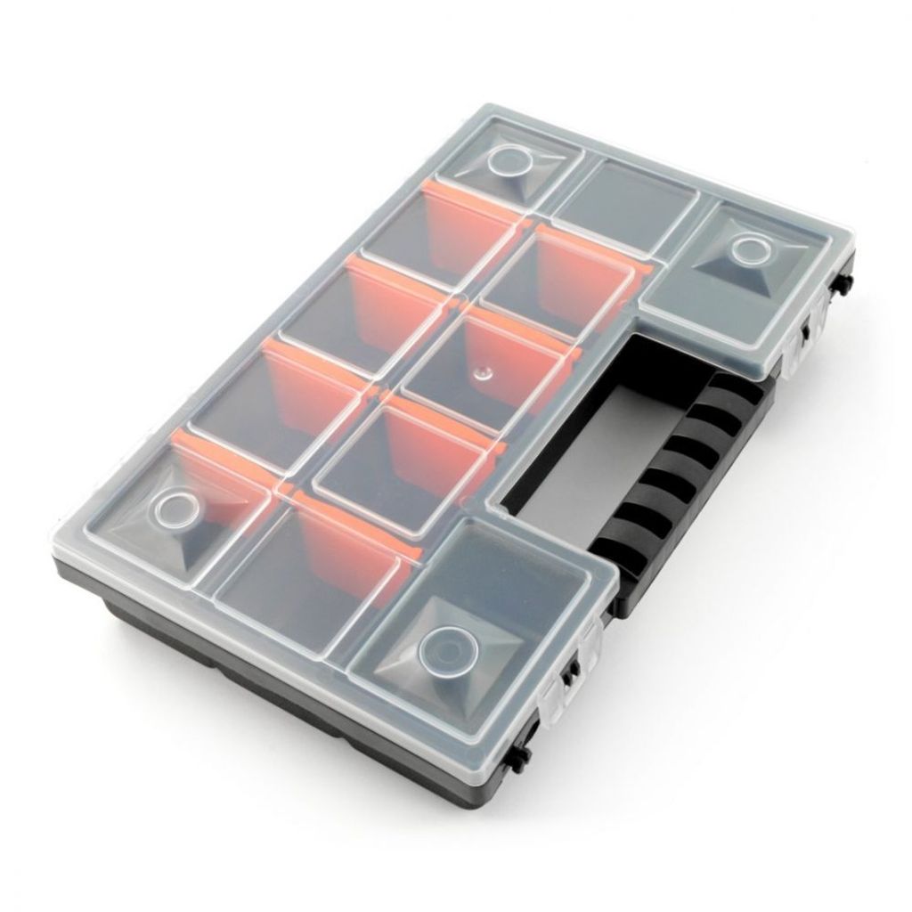 Werkzeug Organizer transparent mit flexiblen Trennern 40 cm Produktbild 