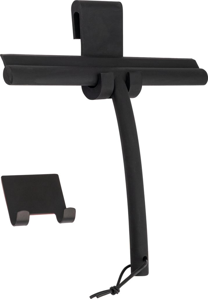 Raclette de douche en silicone, noire Image du produit 