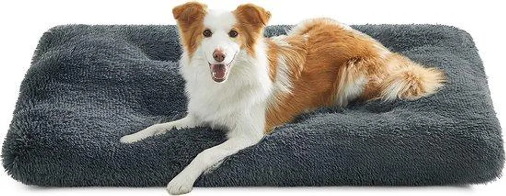 Lit pour chien lavable anti-odeur et confortable format 110 x 73 cm gris