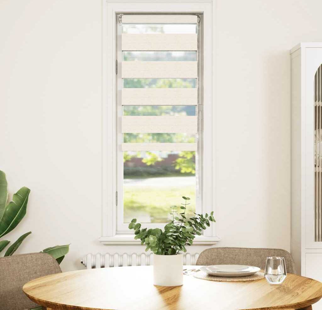 Maison Exclusive - Doppelrollo Braun 50x230 cm Stoffbreite 45,9 cm Polyester