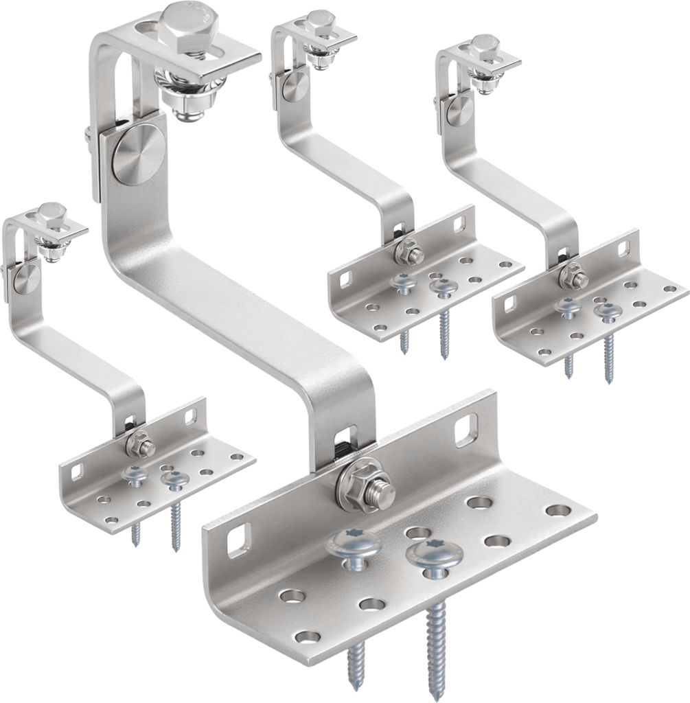 1 Modul Montageset Ziegeldachhaken, 8cm, Sechskantkopf 17