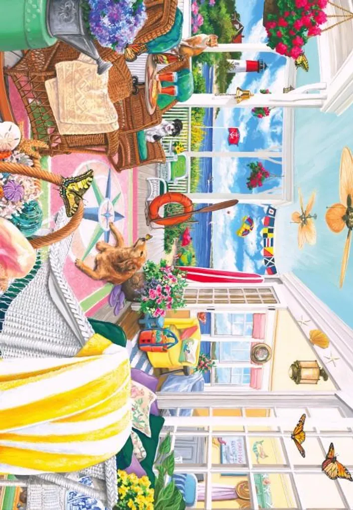 Activité détente : Puzzle Bluebird Summer Porch 1000 pièces paysages