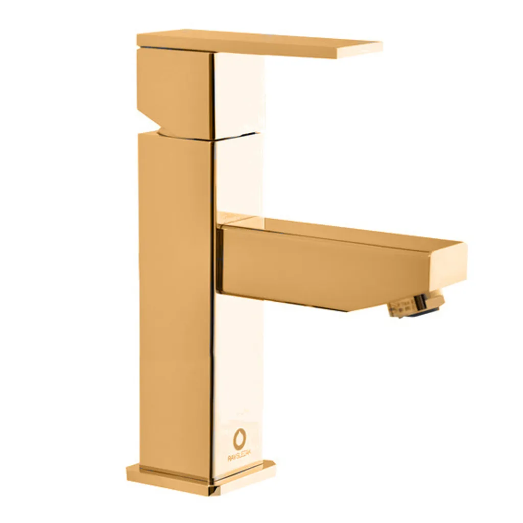 Robinet mélangeur lavabo doré au style rétro chic pour vasque