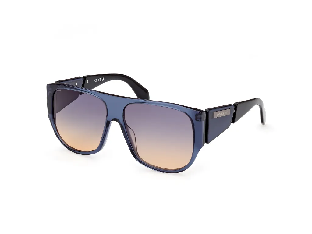 Adidas OR0097 92W Solaires rectangulaires bleu brillant pour homme