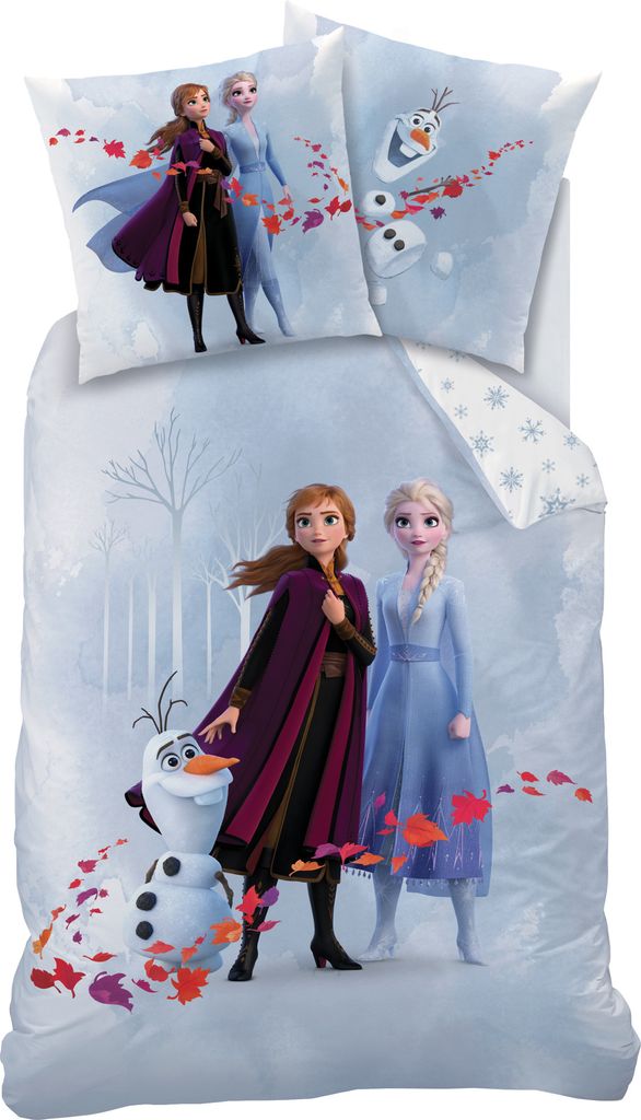 Disney Frozen Bettbezug, Trio - 140 x 200 cm + 63 x 63 cm - Baumwolle